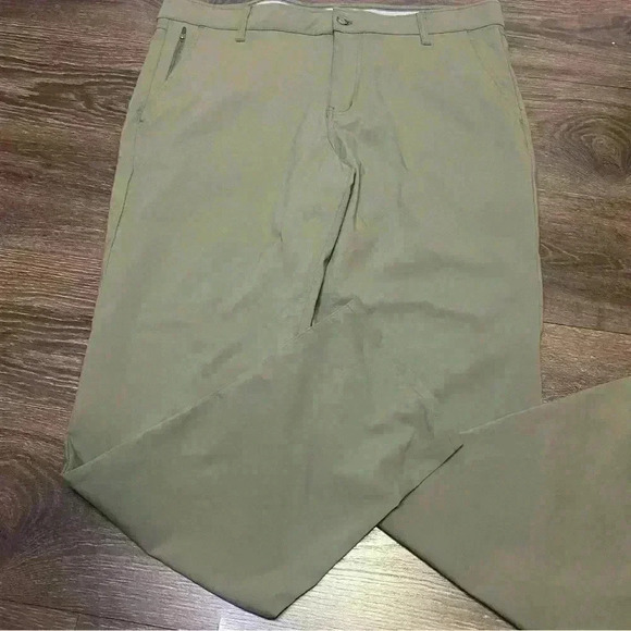 Waterproof vintage casual mens‎ flex pants 38wx32 olive green - Picture 2 of 7